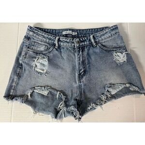 Womens Distressed Denim Miss Look‎ Shorts Size Medium